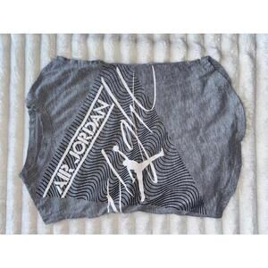 Girls Air Jordan Tee Flight Shirt‎ Tank Gray Basketball Sporty Basketball Size 4